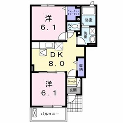 中田駅 徒歩16分 1階の物件間取画像